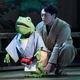 In this photo, you can see a puppet operator.